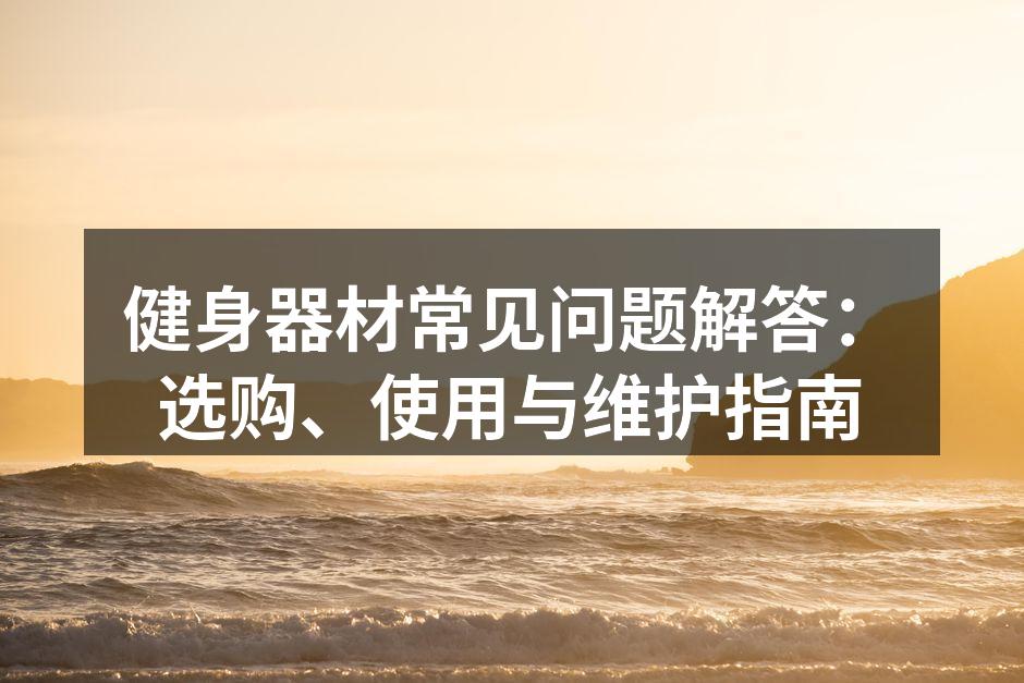 多款健身器材展示